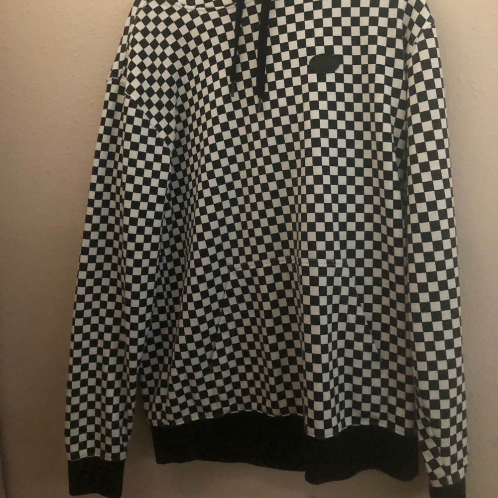 Checkered vans hoodie medium